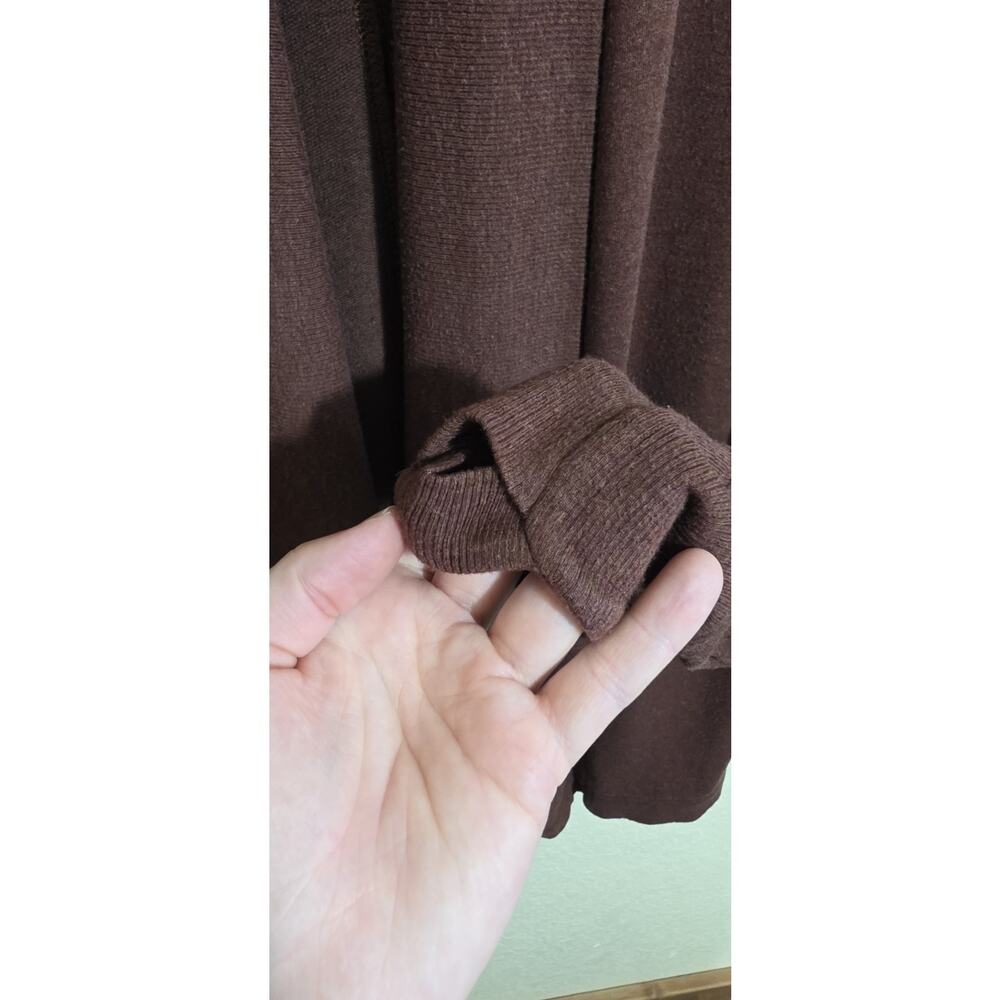 ATHLETA Pranayama Restore Wrap Cardigan Warm Brown Size Medium Athleisure Drape - Picture 7 of 10